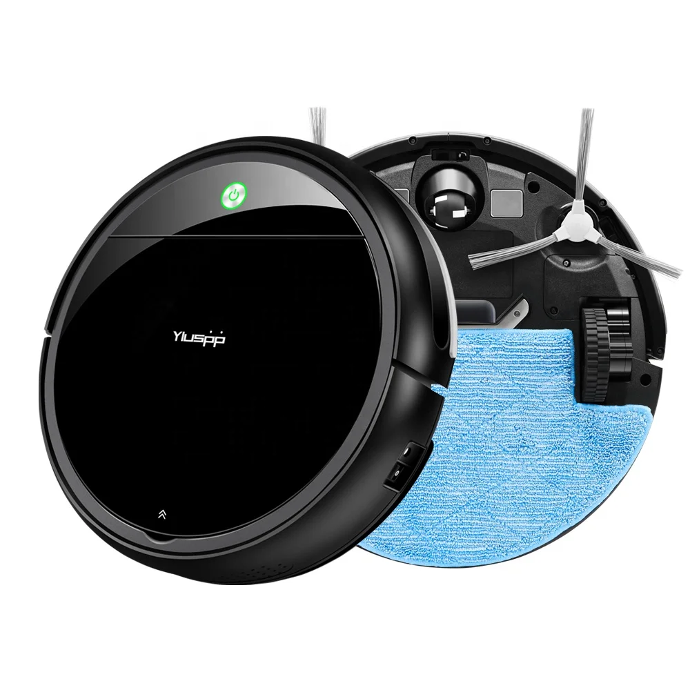 YLUSPP Y5S Automatic Rechargeable Vacuum Cleaner Robot Mop for Pet hair and Hard Floor Powerful Suction Ultra Thin