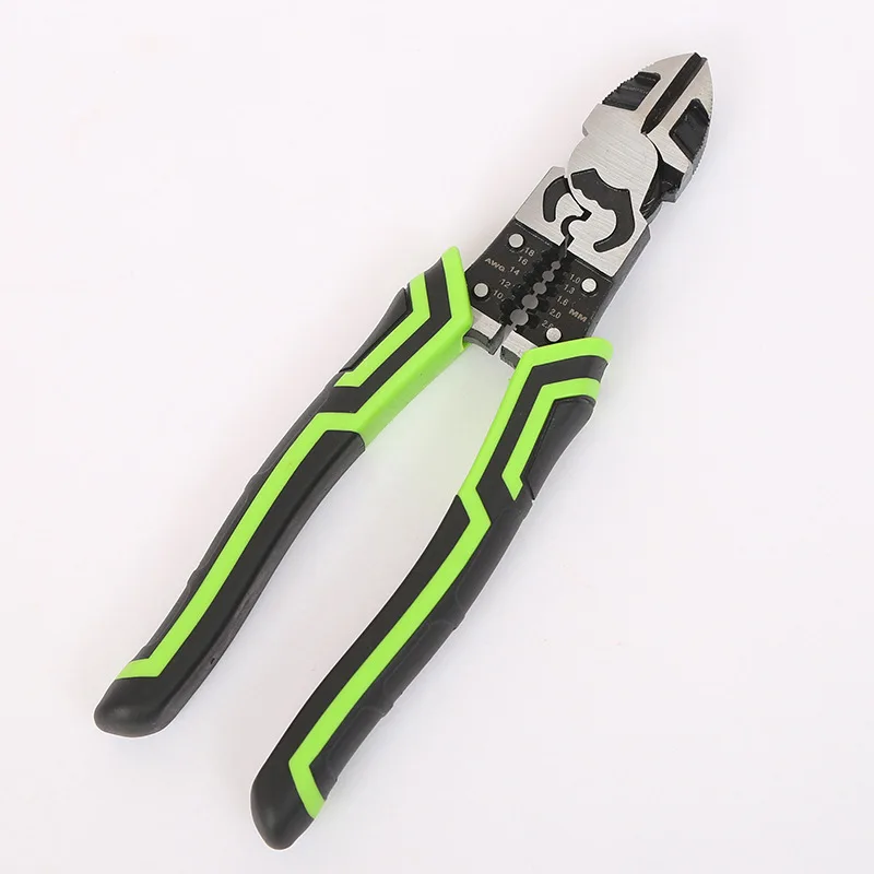 Factory wholesale pliers Green chrome vanadium steel 215mm long multi-function wire pliers