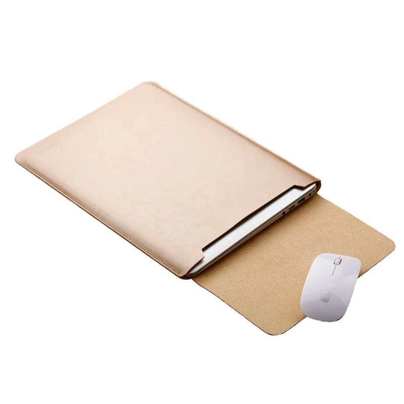 Superb Thin Lightweight High Quality 15-Inch Waterproof Microfiber Leather Laptop Bag PC Material Notebook Sleeve