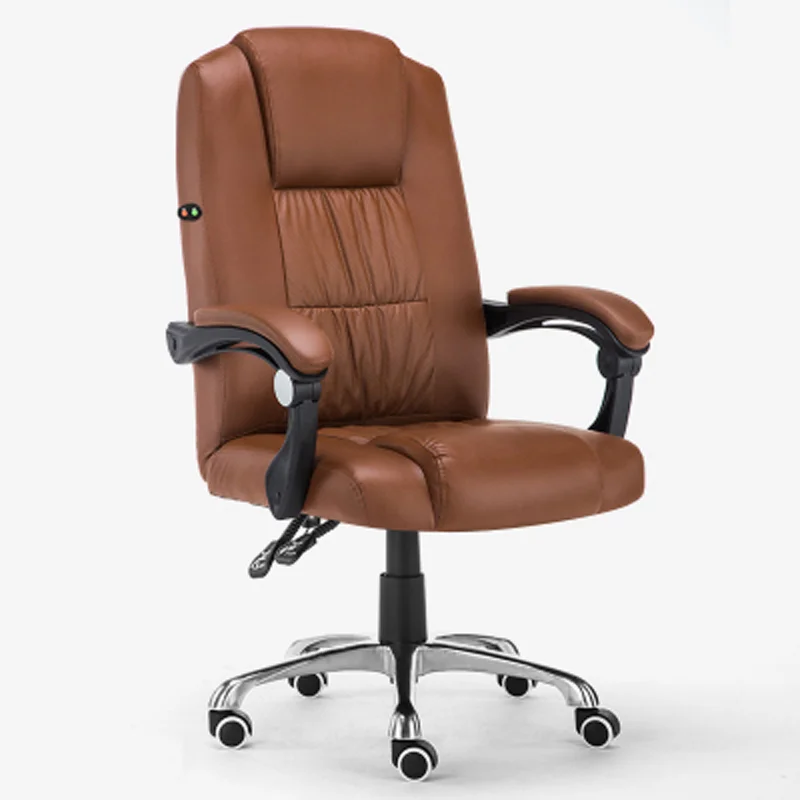 Swivel Executive ChairErgonomic Metal for Commercial Furniture Use Adjustable Leather  Office Chair