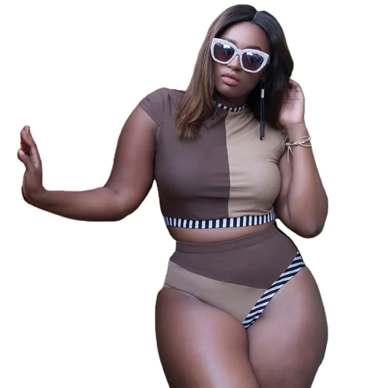 
Julysand hot selling sexy bikini plus size women tribal swimwear two piece plus high waist bikini 