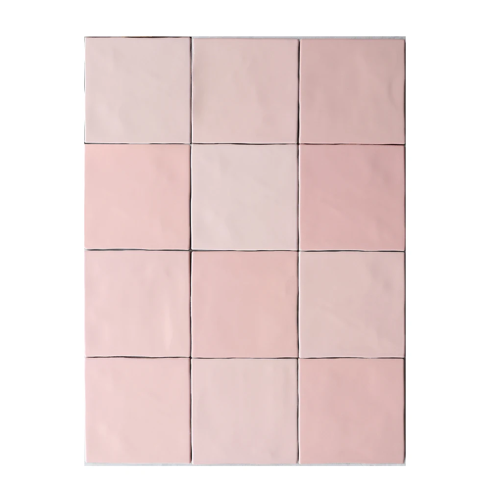 Modern Classic Pink Color Interior Decorative Wall Tiles Kitchen Floors Walls Antibacterial Heat Insulation Firebrick Functions