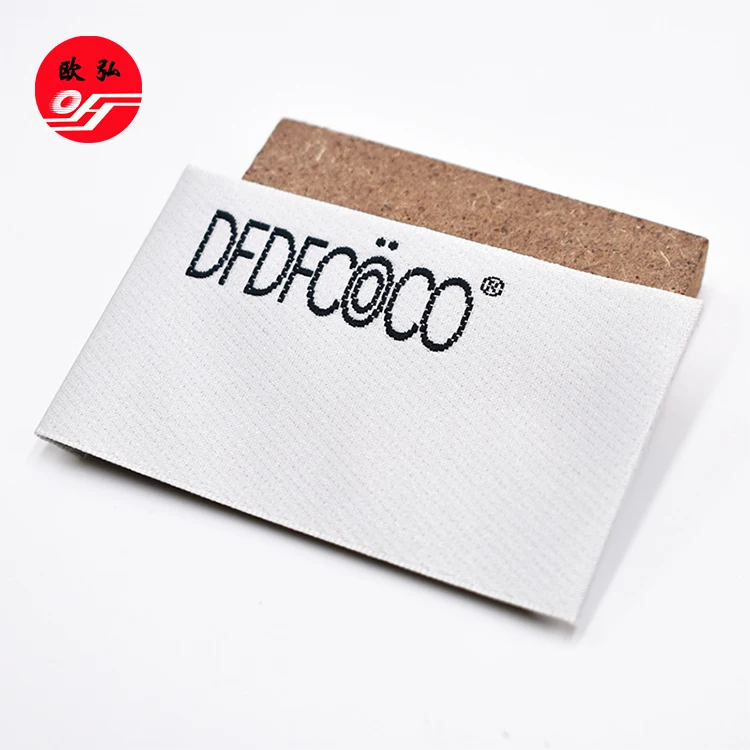 
High Grade Wholesale Custom Self Adhesive Polyester Fabric Woven Label for Garment 