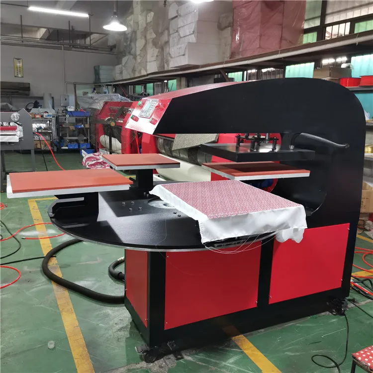 Multi Function High Efficiency Cheap Semi Automatic Four Station T Shirt Printing Heat Press Machine