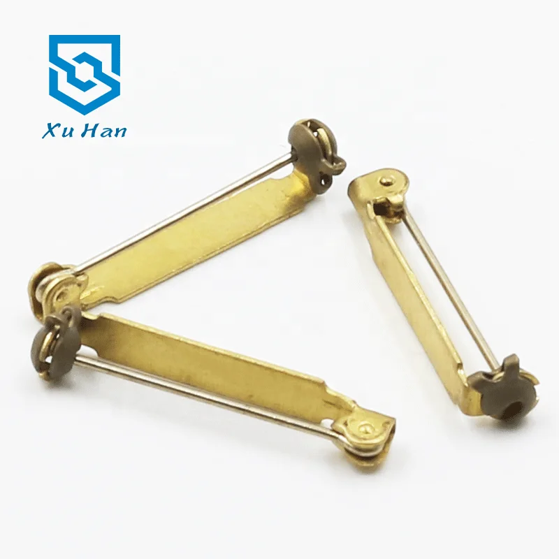 High quality brass rotary lock safety pin for Badge