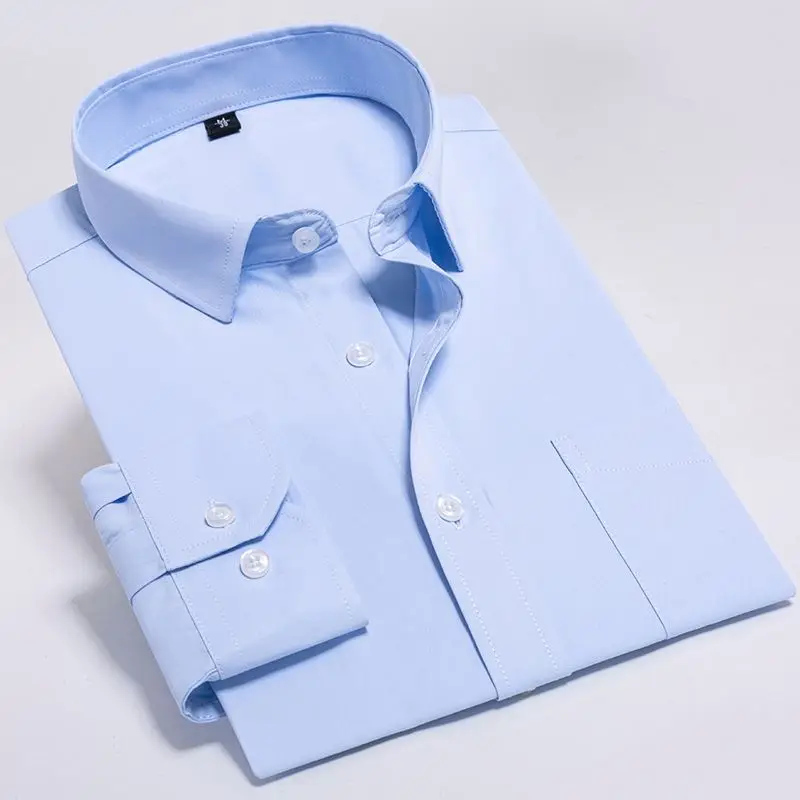 Nicole Business slim fit striped dress shirt 100 nylon long sleeve mens shirt