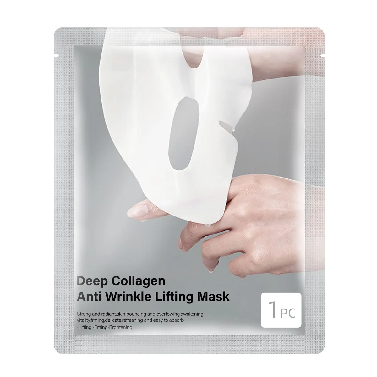 Customized logo Korean facial mask collagen whitening face sheet mask hydrogel absorbable collagen face mask