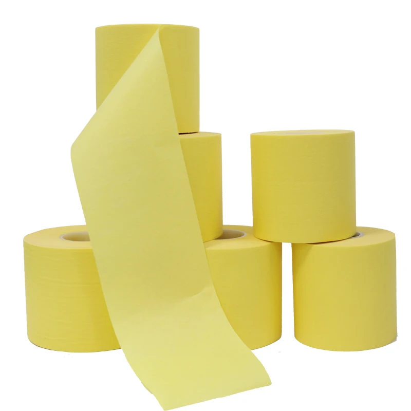 high quality crepe paper masking tape jumbo roll for car painting and High temperature resistant adhesive paper