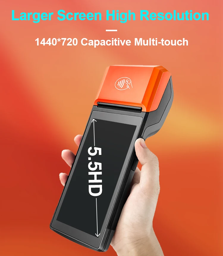 Customized color android handheld mobile pos terminal with sdk printer R330 Pro