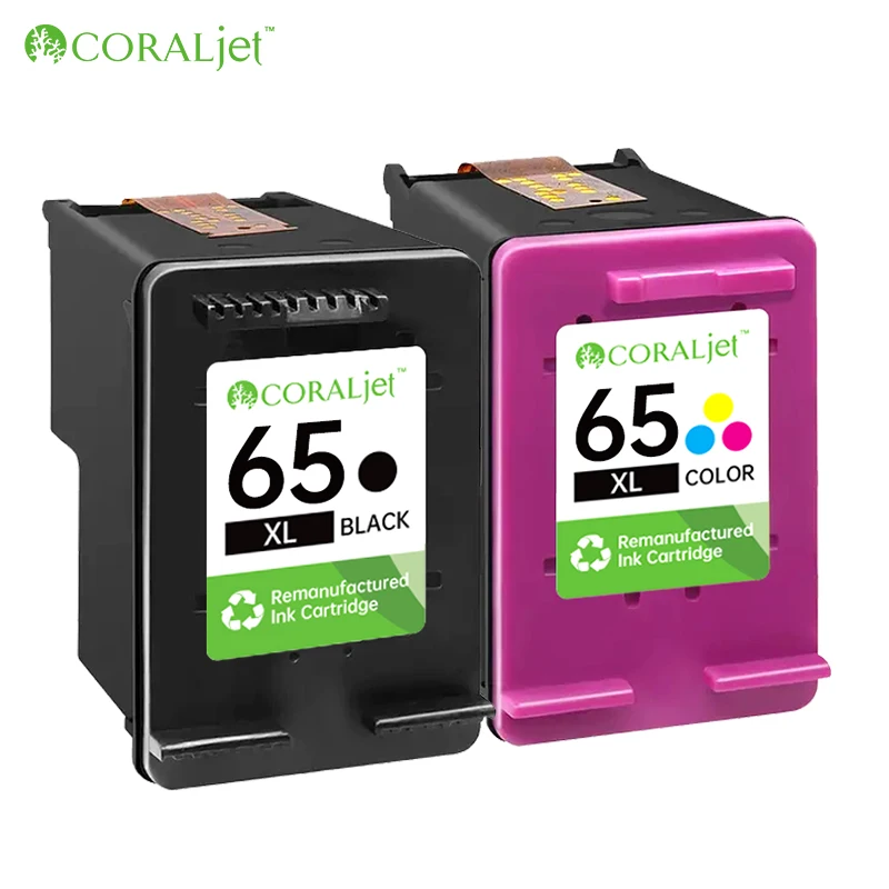 Чернильный картридж CORALjet 65 65xl совместимый с HP для повторного изготовления чернильного картриджа цвет и черный AMP 100 Deskjet 2220