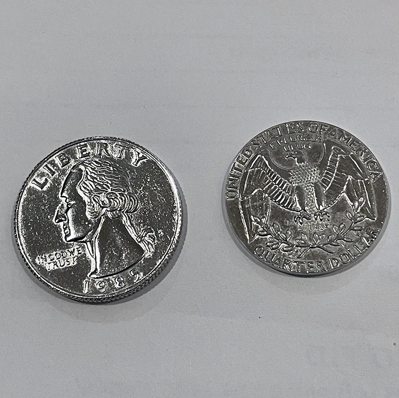 BrilliantMagic Hollow Spy Coins Magic Prop Convert Quarter Trick 25 Cents Dollar Magic Coin Gimmick