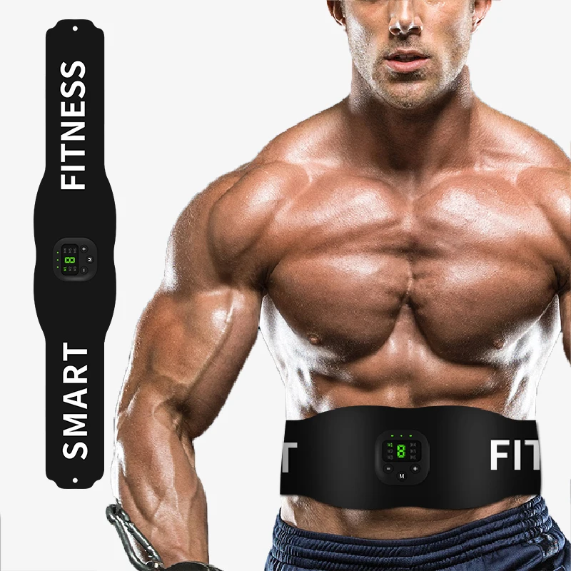 
Professional Training Waist Abs Trainer Muscle Toner Belt Toner Rechargeable Ems Slimming Massage Stimulator 