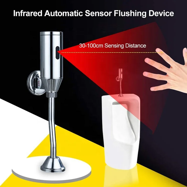 Wholesale Wall Mounted DC 6V Brass automatic Flusher sensor Urinal Flush Valve for Men