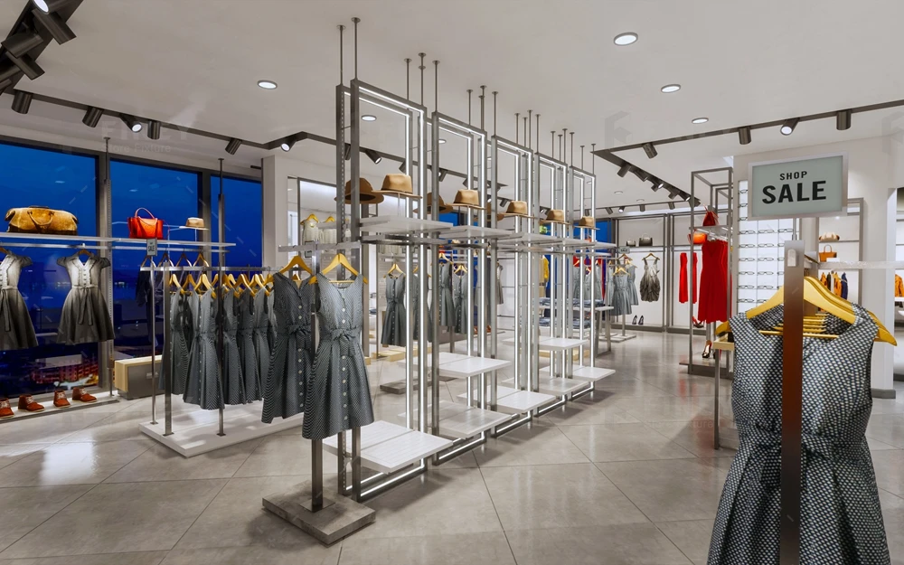 Boutique Shop Showcase Design Ideas For Clothes Shop Display Racks Clothing Wall Shelf Retail Clothing Store Furniture