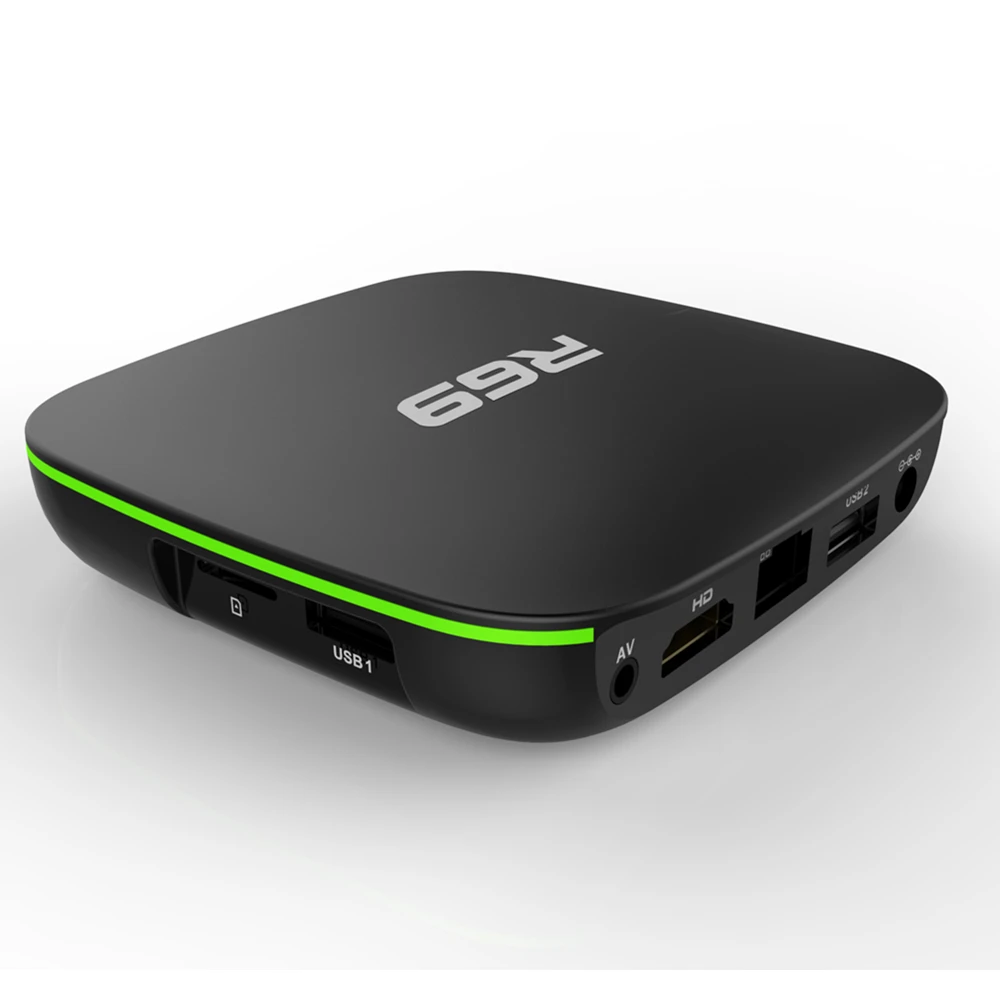 Недорогая ТВ-приставка Android R69 Allwinner H3 7 1 2 Гб 16 цифровой кабель 4k android TV