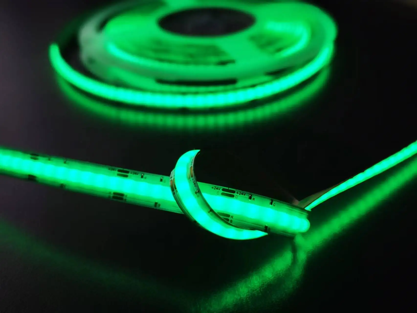 Dotless Cob Led Strip 12V 24v 10mm RGB 14W 630leds for bar interior decoration car atmosphere light custom cob smart light strip