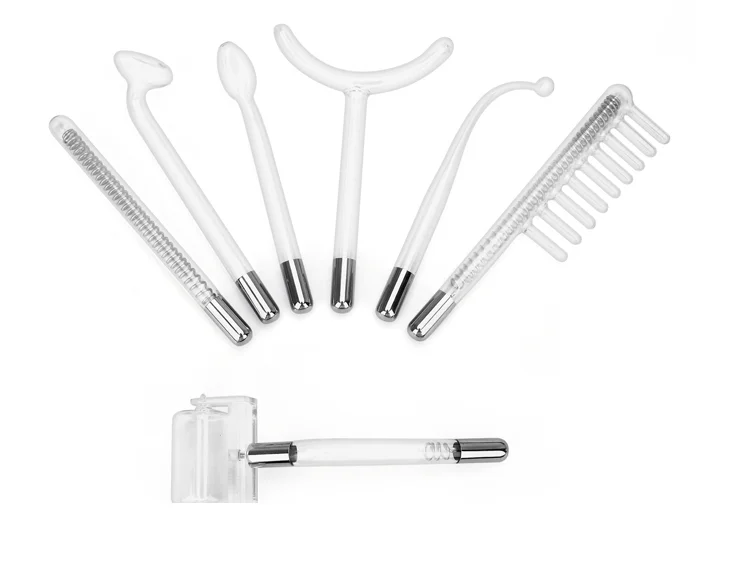 hot 7 tubes facial massage wand electrotherapy equipment microcurrent facial wand
