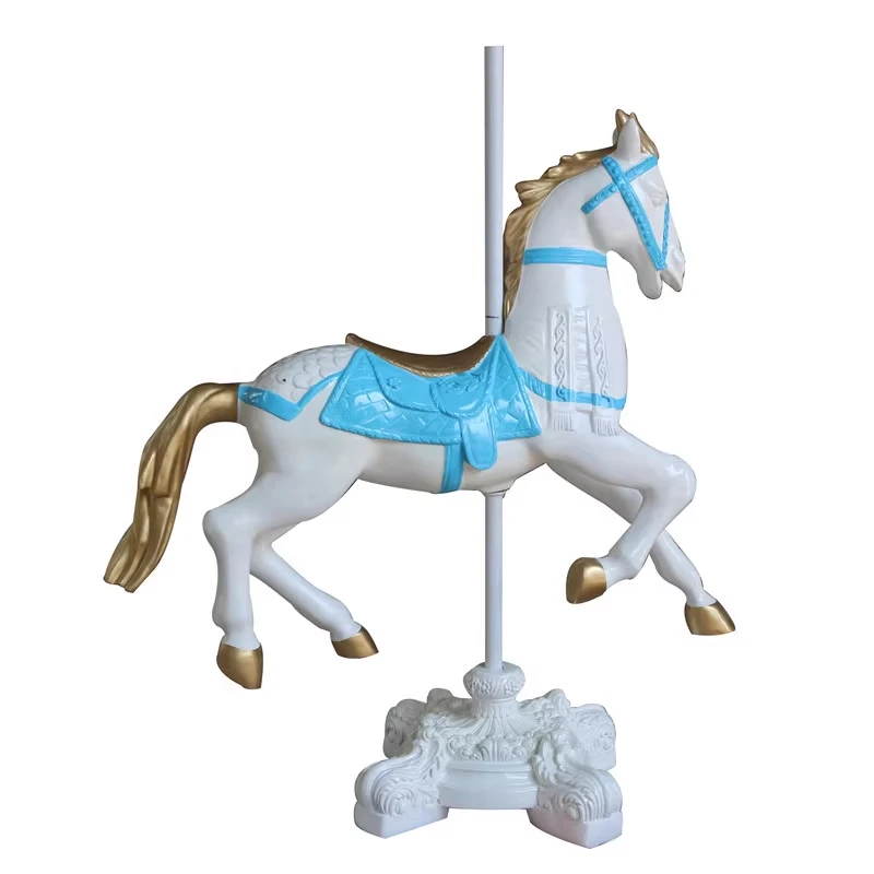 Garden Sculpture Standing Full Sized fiberglass Carousel Life Size Statues Animals merrygoround Antique carousel Horse Statue