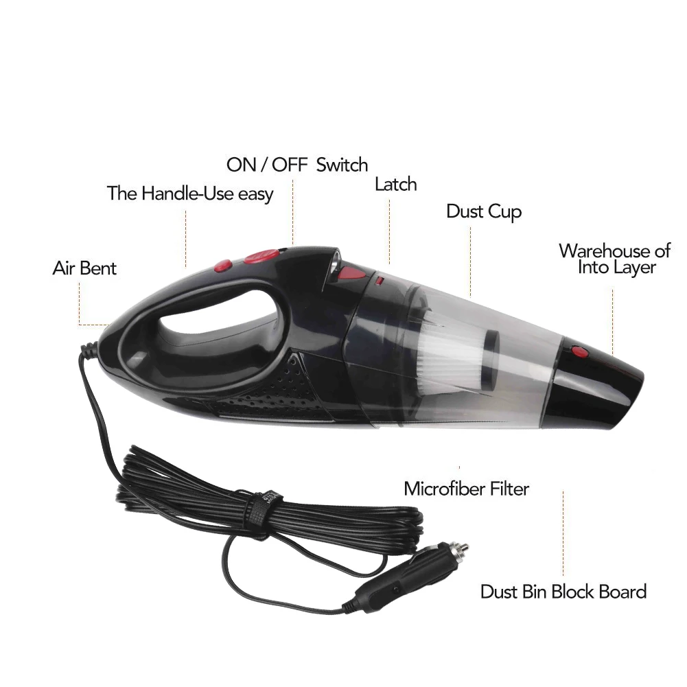 car mini  powerful (ce certificate) most powerful 120w car auto wireless vacuum cleaner for car