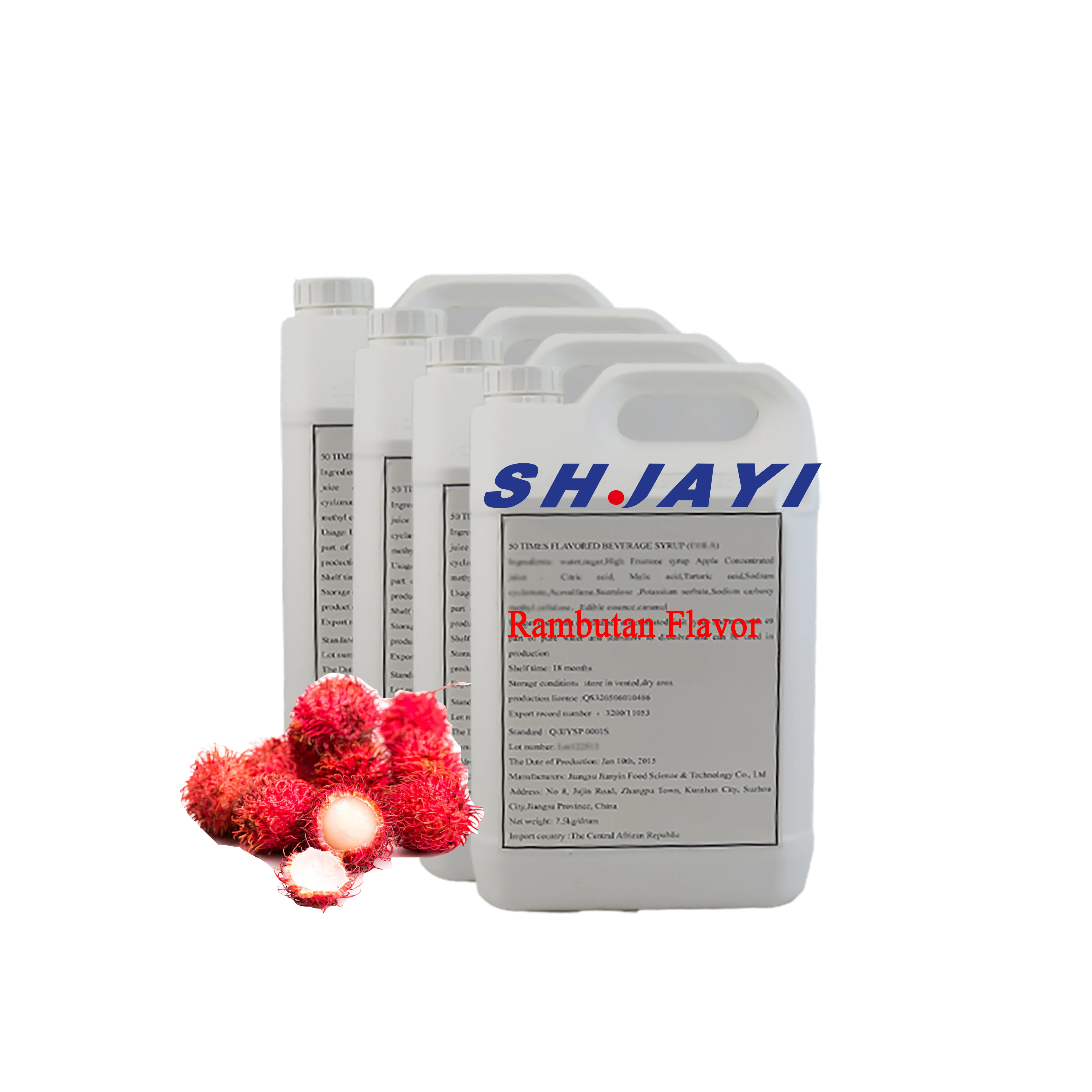 2025 Новый 50-кратный классический экзотический ароматизированный газированный безалкогольный напиток SHJAYI CSD сироп рамбутан вкус сверкающий свежий