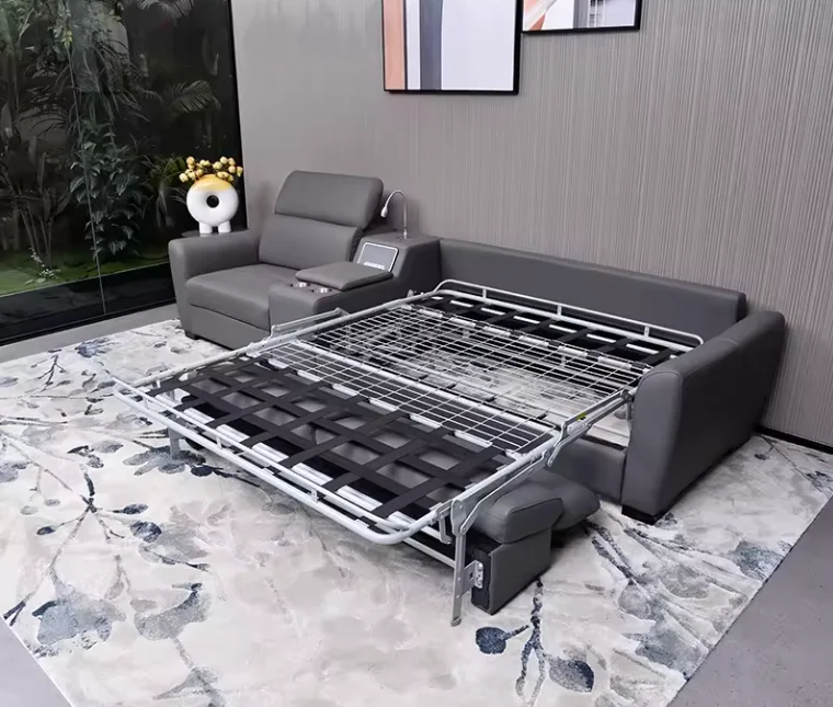 Bedroom Furniture High Back Sofa Cum Bed Foldable Sofa Beds 3 Seat Folding Led Storage Leather Sofas Living Room