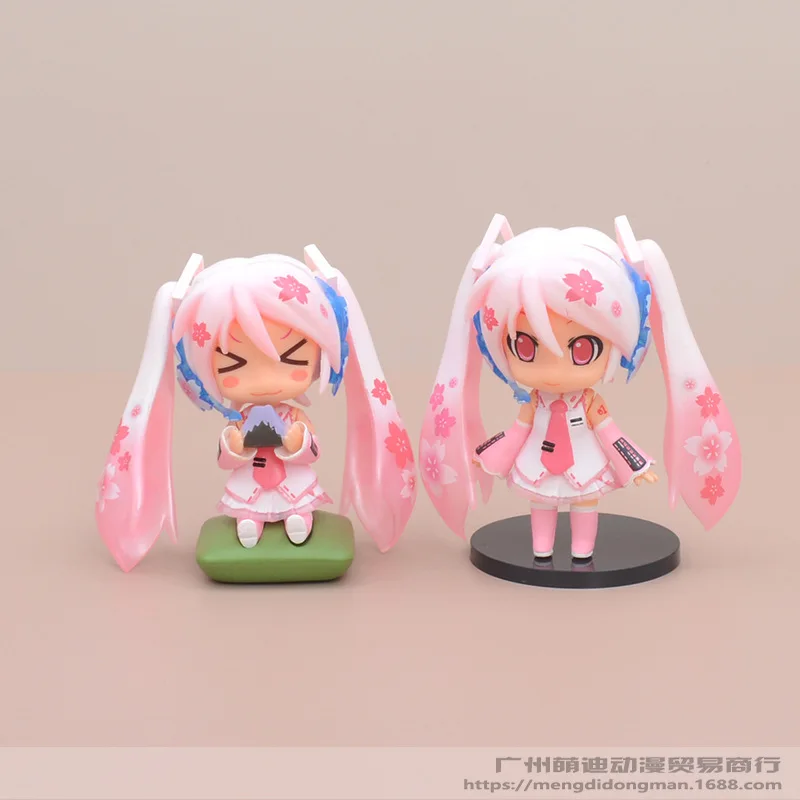 6 Hatsune Q Version Girl Series Hand Model Blind Box Twist Machine Cake Decoration Action Figures