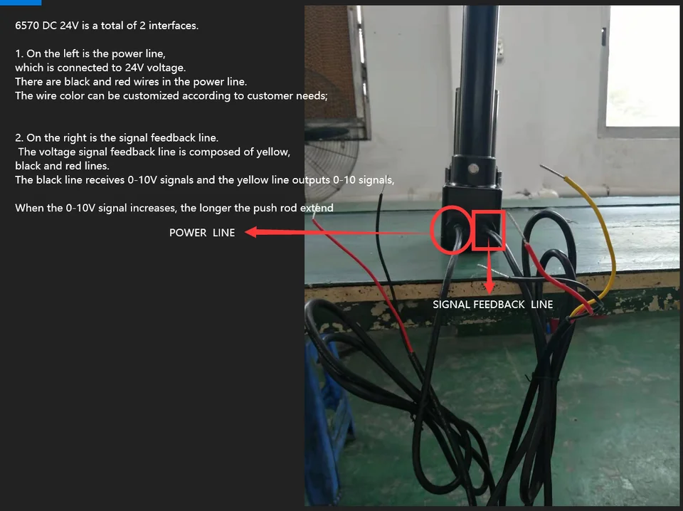 ONEPOWER 5000N linear guide actuator with potentiometer