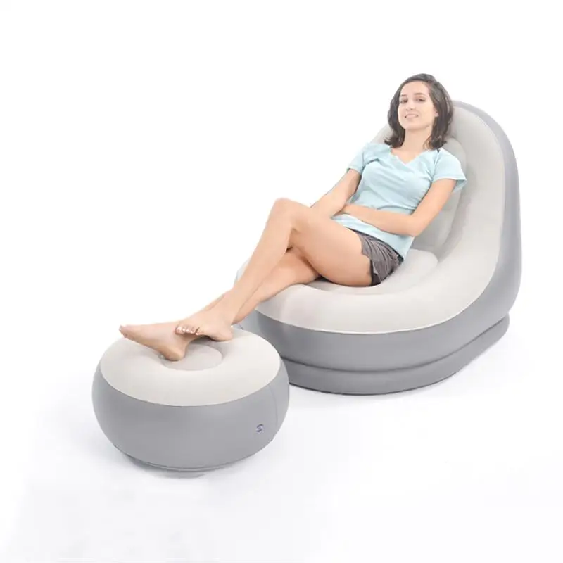 relax flocking lounge inflatable sofa chair