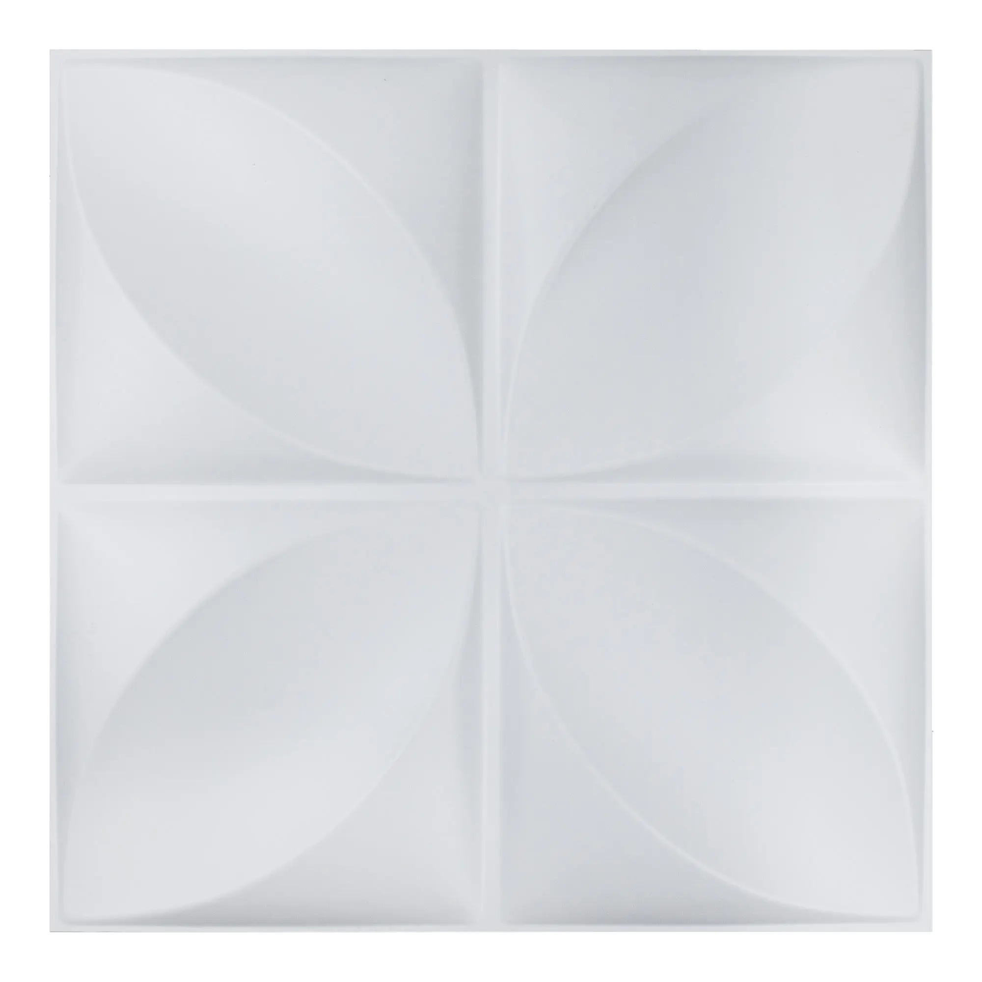 Matt White 3D Wall Panel PVC Flower Design for Interior Wall Decor in Living Room 19.7'x19.7'(50x50cm)