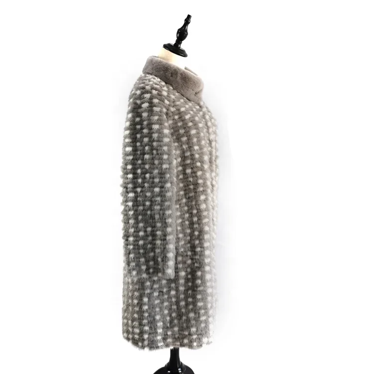 
Winter Fashion Loose Warm Long Mink Fur Coat 