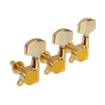 
3 sets tuning 10mm diameter brass machineds solid peghead guitar large knob tuning 