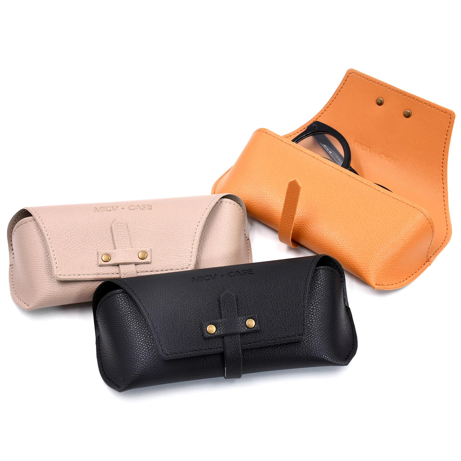 Bestpackaging personalize leather Sunglasses Bag glasses soft case travel luxury eyeglassessoft case with logo custom D8-R45