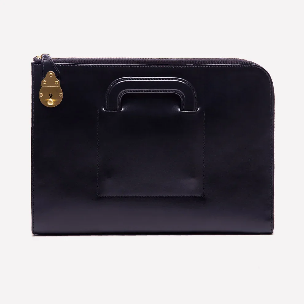 OEM Castelobruxo Leather Portfolio Case Commute Lawyer Case Fashion Shoulder Messenger Bag  for Business Work