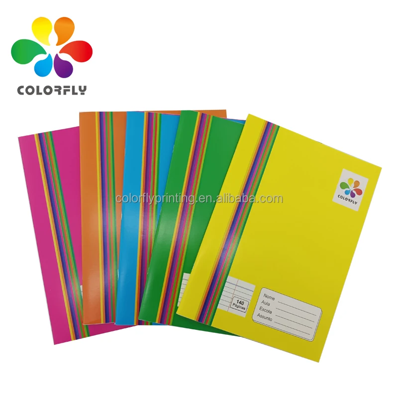 wholesale A4 colored notebook  Single Line 140 pages exercise book for Angola Africa