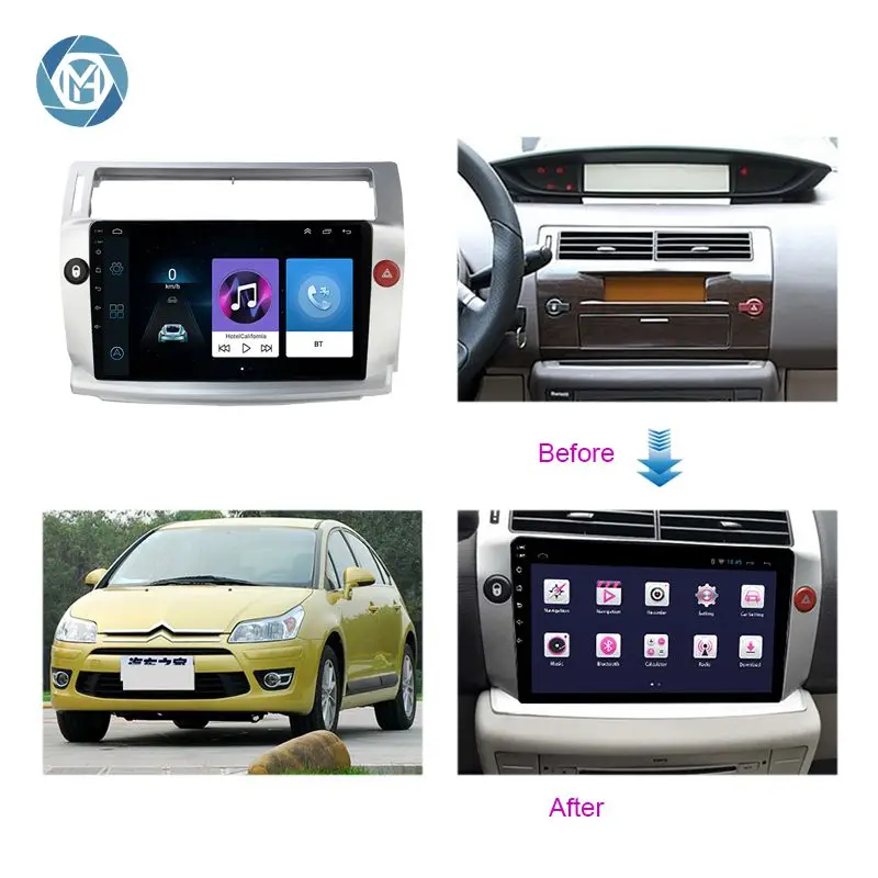 HD Screen Head Unit For Citroen C4 C-Triomphe C-Quatre 2004 - 2014 Car Radio Player Android GPS Navigation Carplay 4G Video