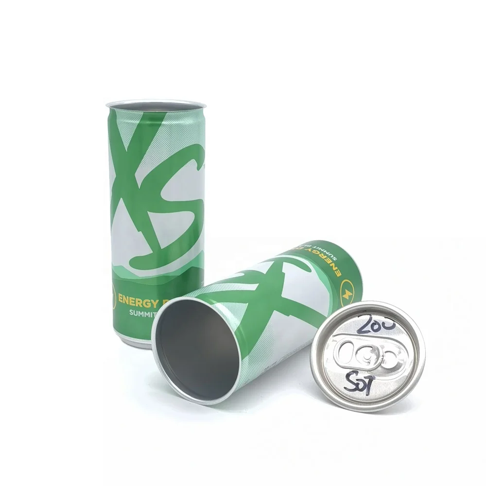 wholesale 8oz 12oz 190ml 450ml empty printed metal can blank recycling aluminum foil cans with eoe lids