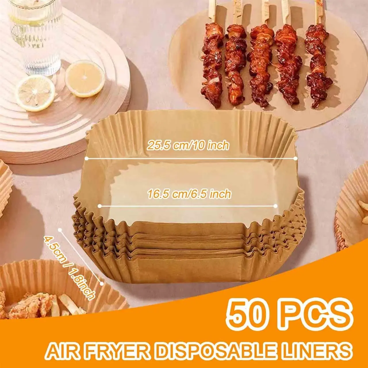 Resistant  Silicone  Air Fryer Liners  Oil-proof Coated Round Parchment Paper  Parchment for Baking Roasting
