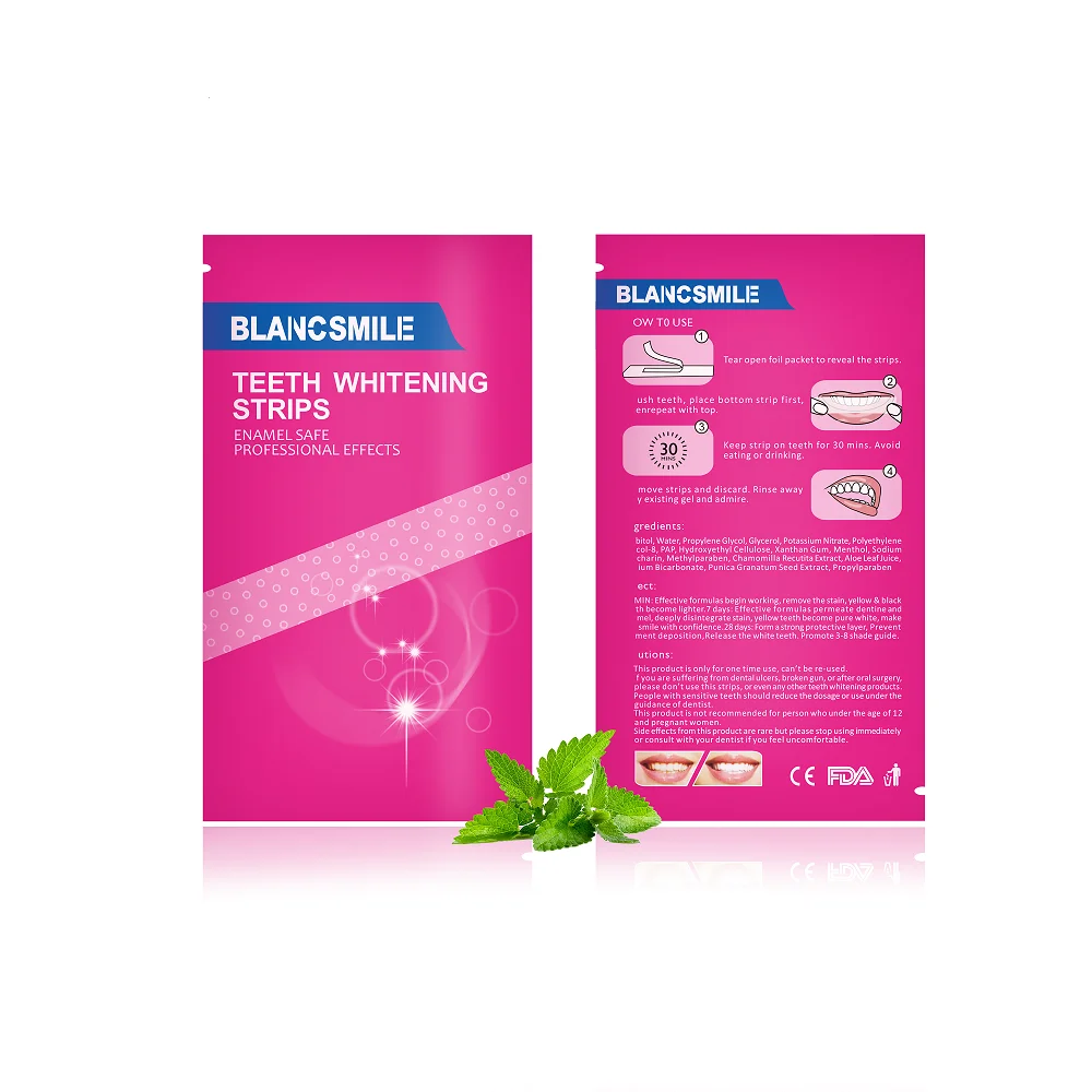 Full Certificated PAP Dental Teeth Whitening Strips Factory dissolving Residue Free Pain Tooth Strips