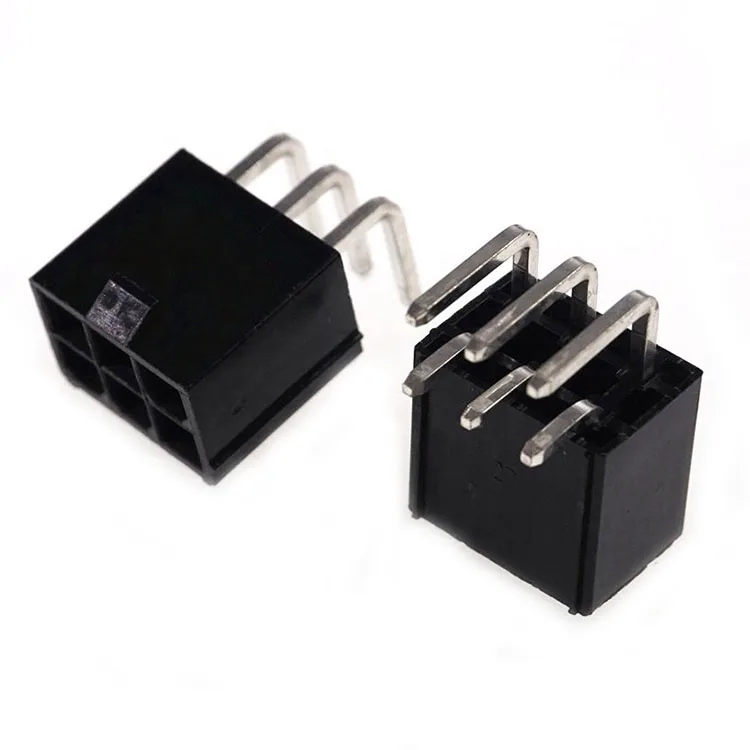 Mini-fit Jr 4.2mm Pitch Right Angle Male Header Gpu Molex 6 Pin Connector For Pcb Board Pcie Video Card Graphic Card Shell