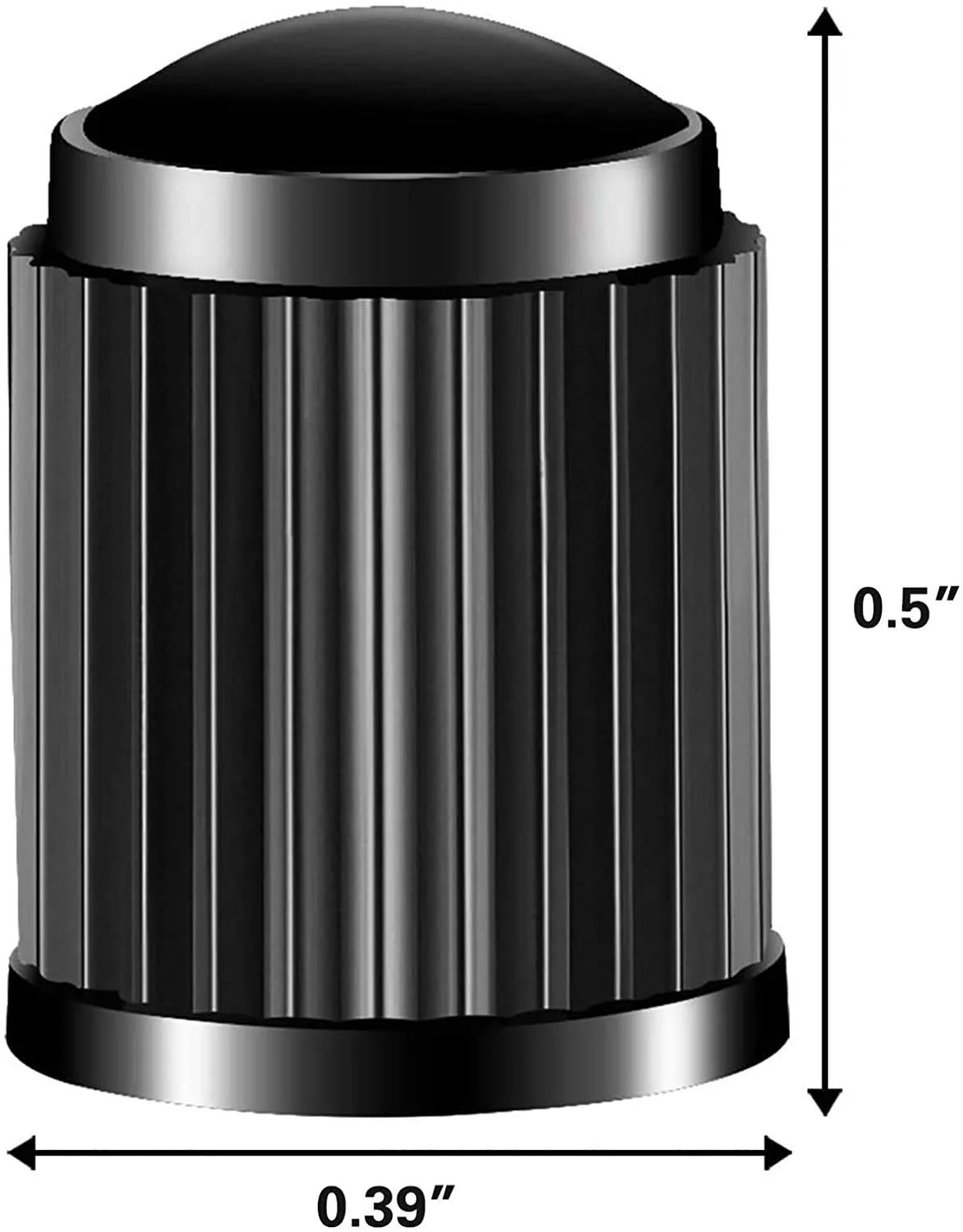 High Quality USA Flag Logo Car Air Tire Valve Cap Custom Zinc Alloy Metal Wheel Stems Caps CNC Machined Black Silver Color