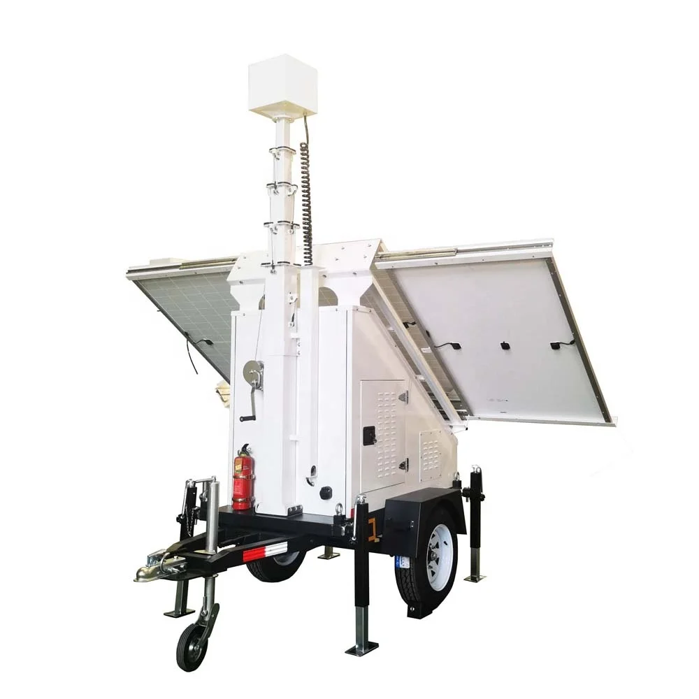 Relocatable rapid deployment mobile solar power CCTV tower system for lease