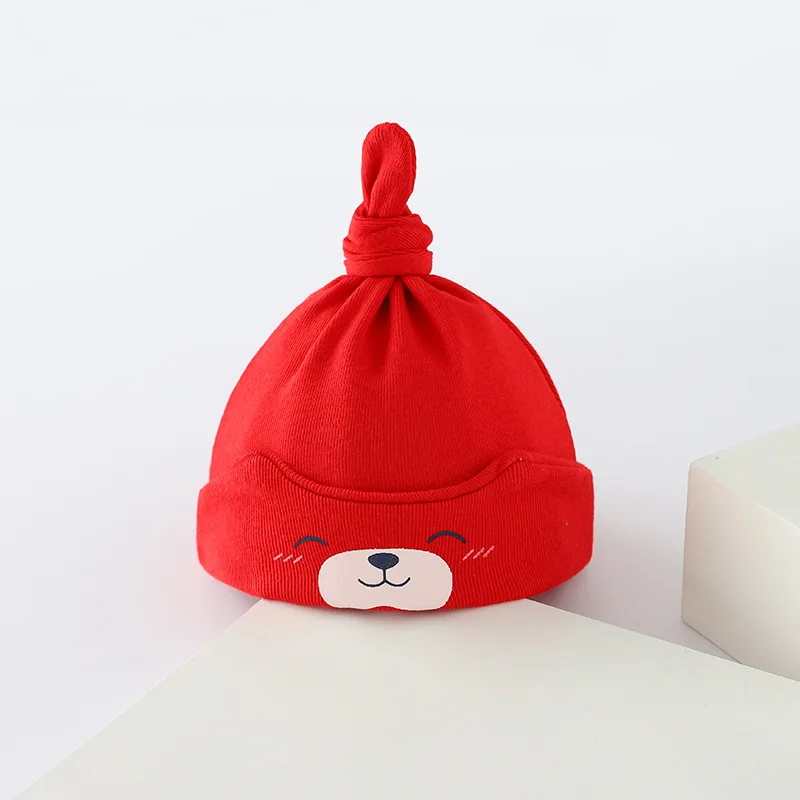 Factory custom Wholesale custom plain color organic cotton bamboo baby beanies hats newborn