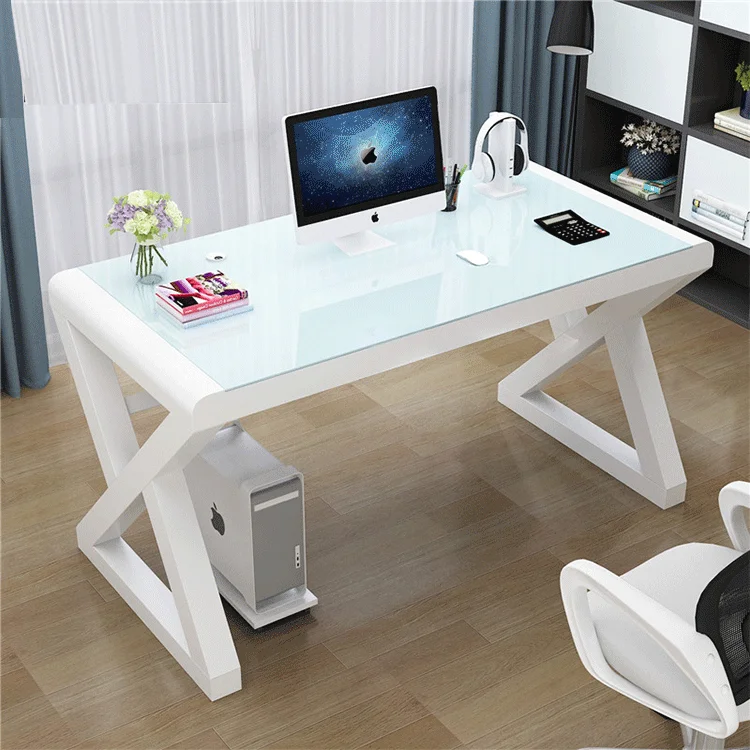 hot selling Nordic style luxury glass modern executive desk ergonomic  home furniture office computer desk