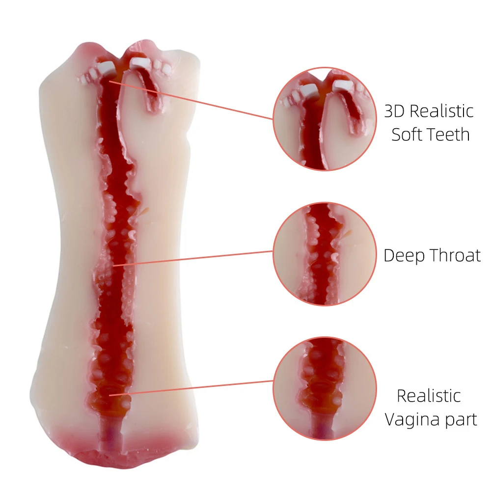 Realistic Deep Throat Male Masturbator Silicone Artificial Vagina Mouth Anal Oral Sex Masculino Erotic Toy Sex Toys for Men