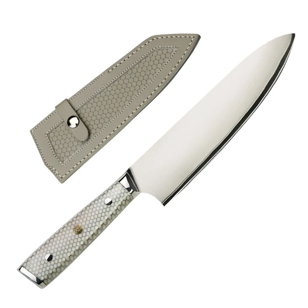 yangjiang amber High Carbon Sandblasting 10Cr15MoV  8 inch 7 layer Stainless Steel  Chef Knives
