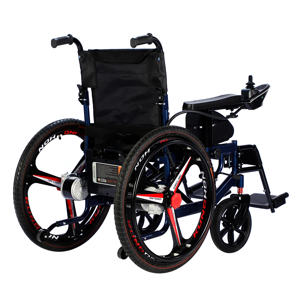 Lightweight Intelligent Foldable Electric Wheelchair, Compact Power Wheelchair, Portable Folding Carry Wheelchairs