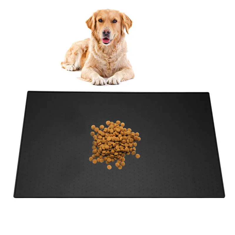 Customised Waterproof Dog And Feeding Mat Silicone Pet Food Mat With Multiple Sizes
