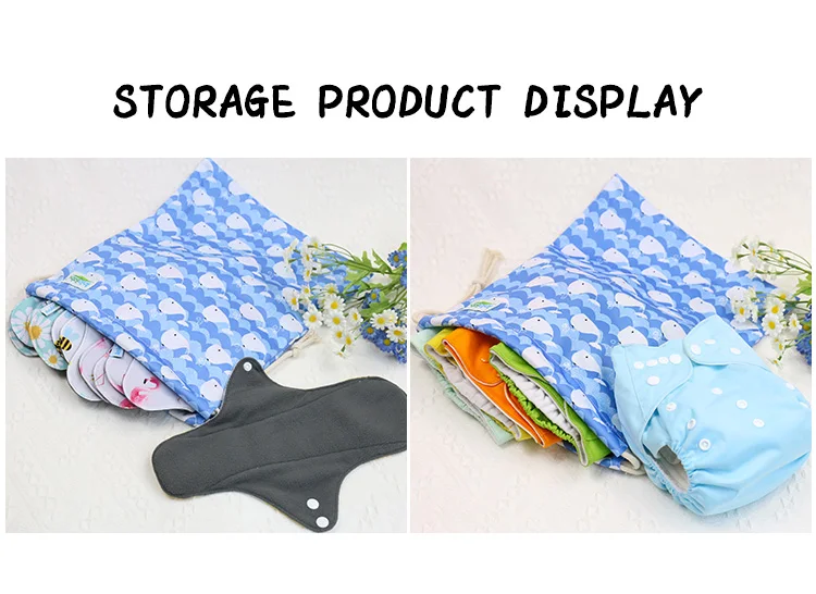 Eco-Friendly High Capacity Diaper Bag Waterproof Polyester Wholesale Custom Drawstring Bags