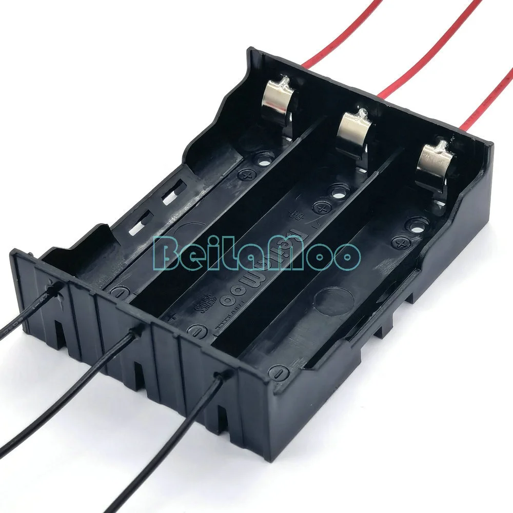 BeiLaMoo Three DIY 18650 cell box with wire leads 1865 batt holder battery case  BLM