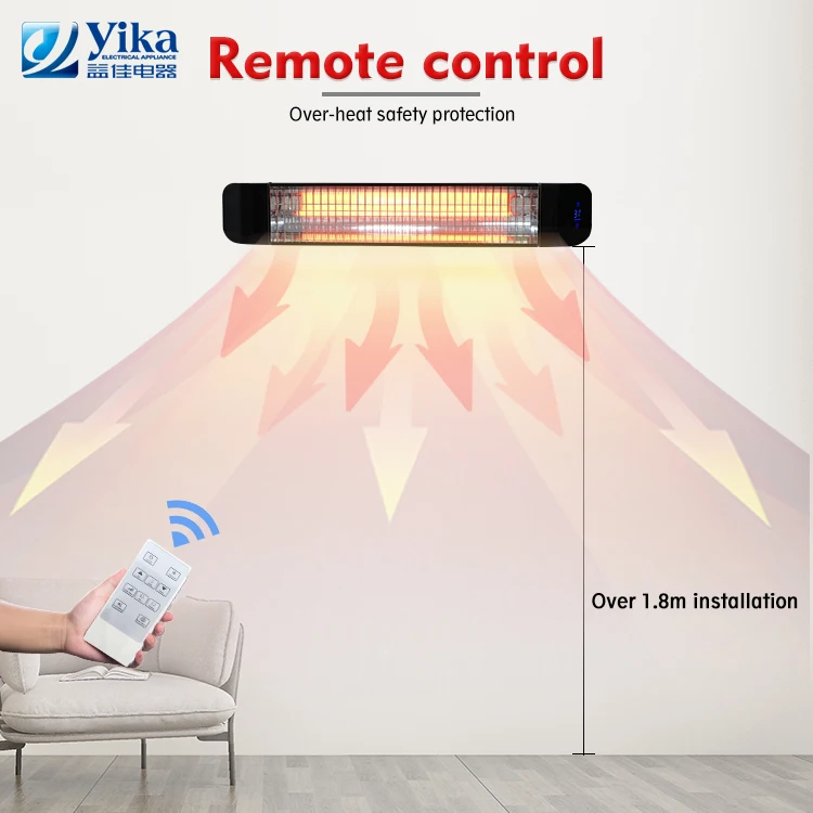 IP65 High efficiency fast heating carbon fiber wall mounted electric infrared heater